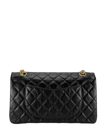 CHANEL - 2.55 Reissue 225 Flap Black Calfskin Gold Hardware