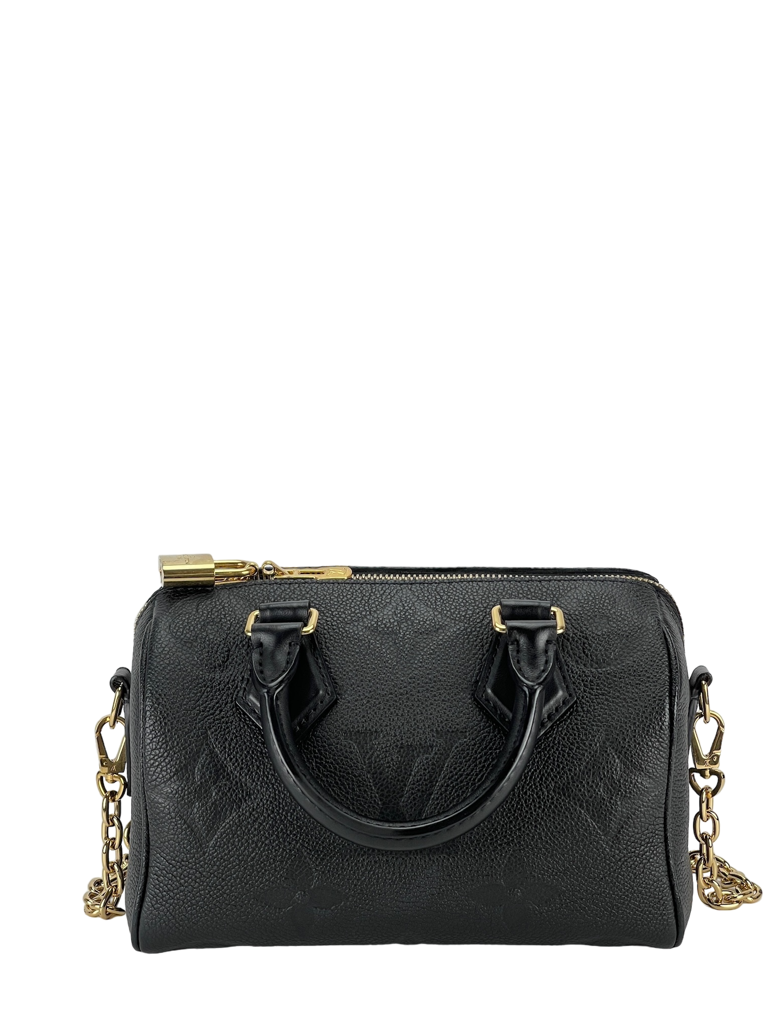 LOUIS VUITTON - Speedy Bandouliere 20 Black Monogram Empreinte