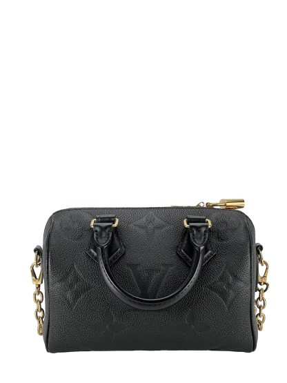 LOUIS VUITTON - Speedy Bandouliere 20 Black Monogram Empreinte