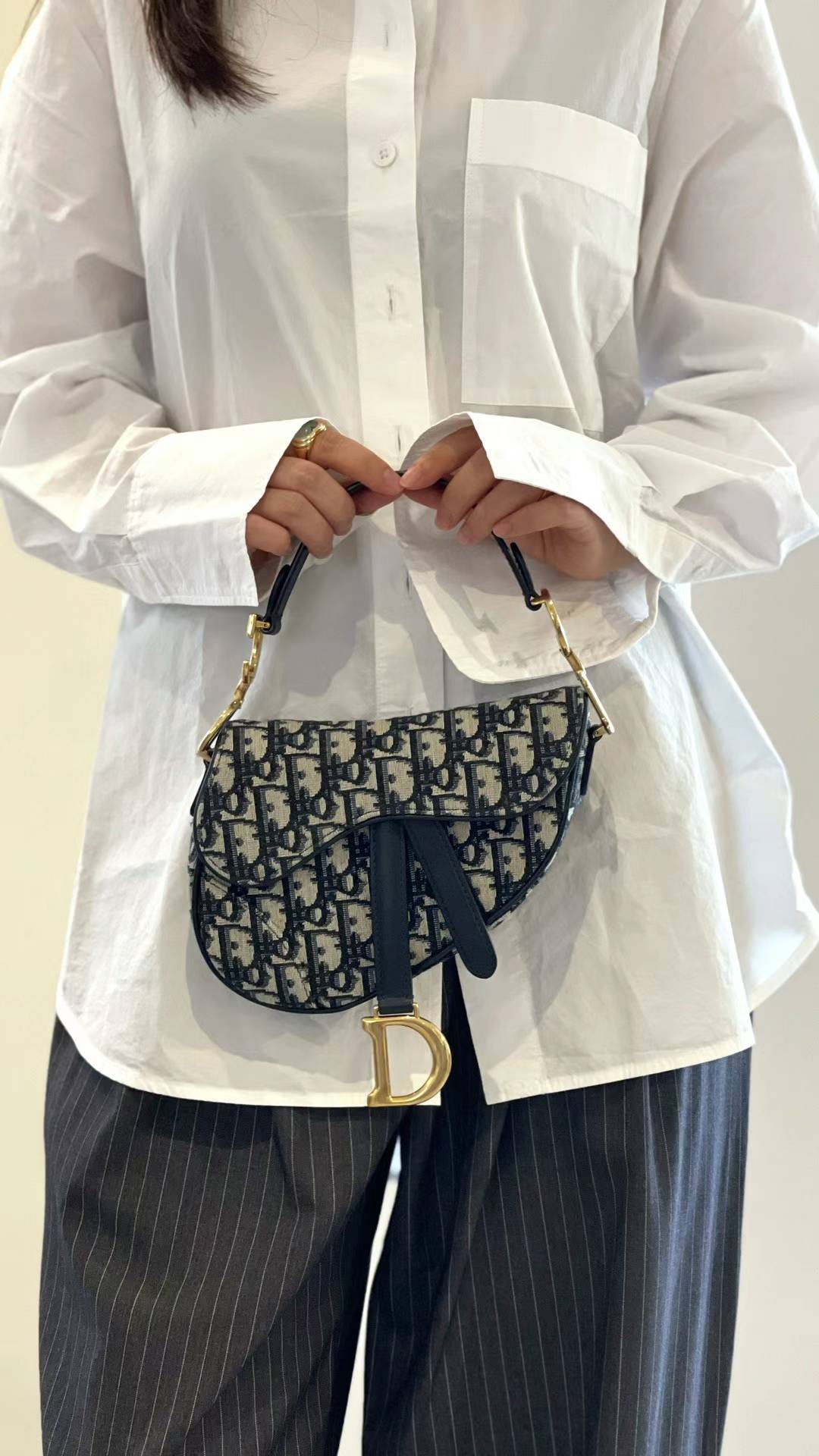 DIOR - Blue Trotter Saddle Handbag