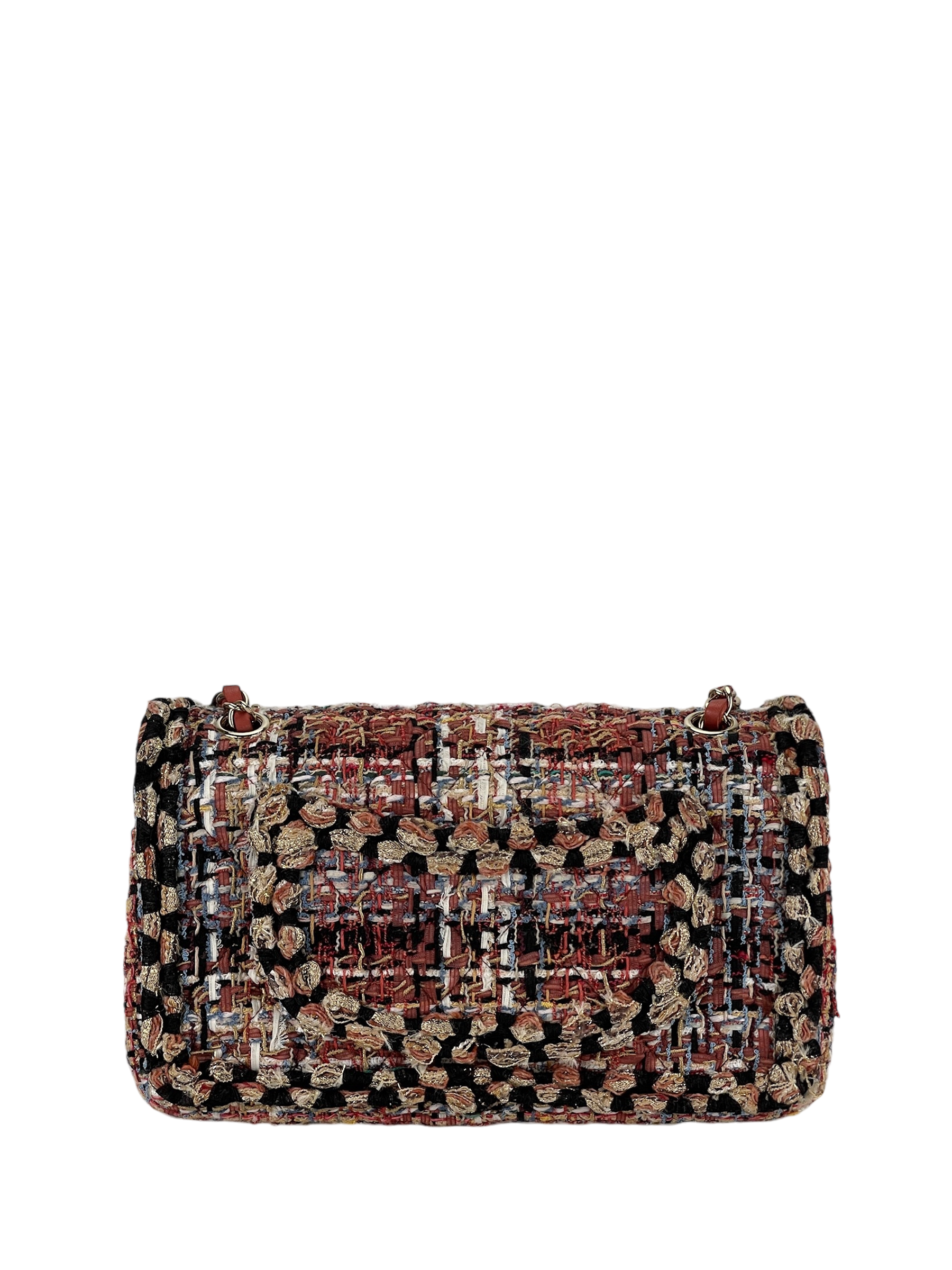 CHANEL - Medium Classic Double Flap Bag Multicolor Tweed (CF25)
