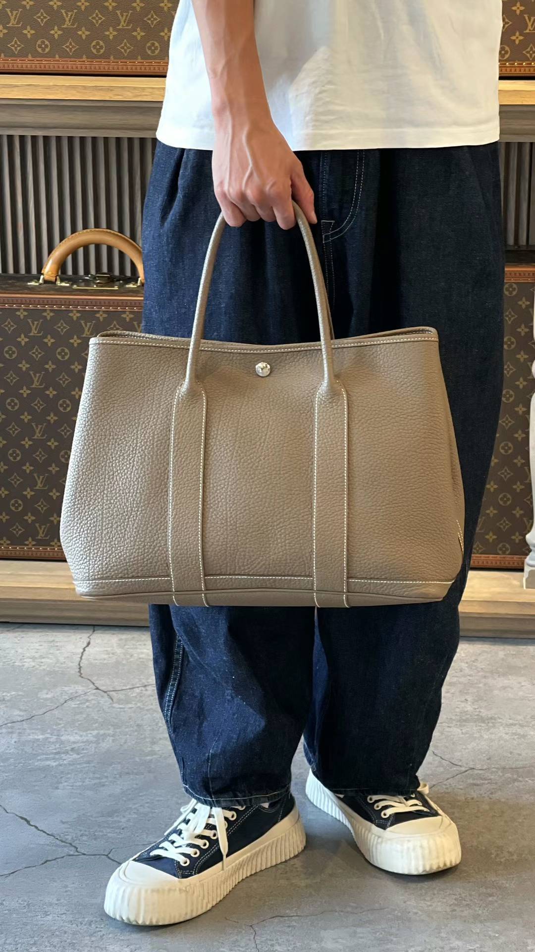 HERMES - Garden Party 36 (PM) Etoupe Togo