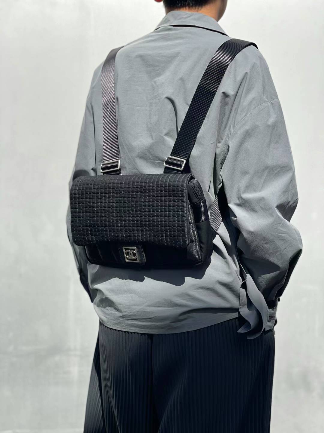 CHANEL - Black Nylon Coco Niege Sport Duma Clasic Flap Backpack