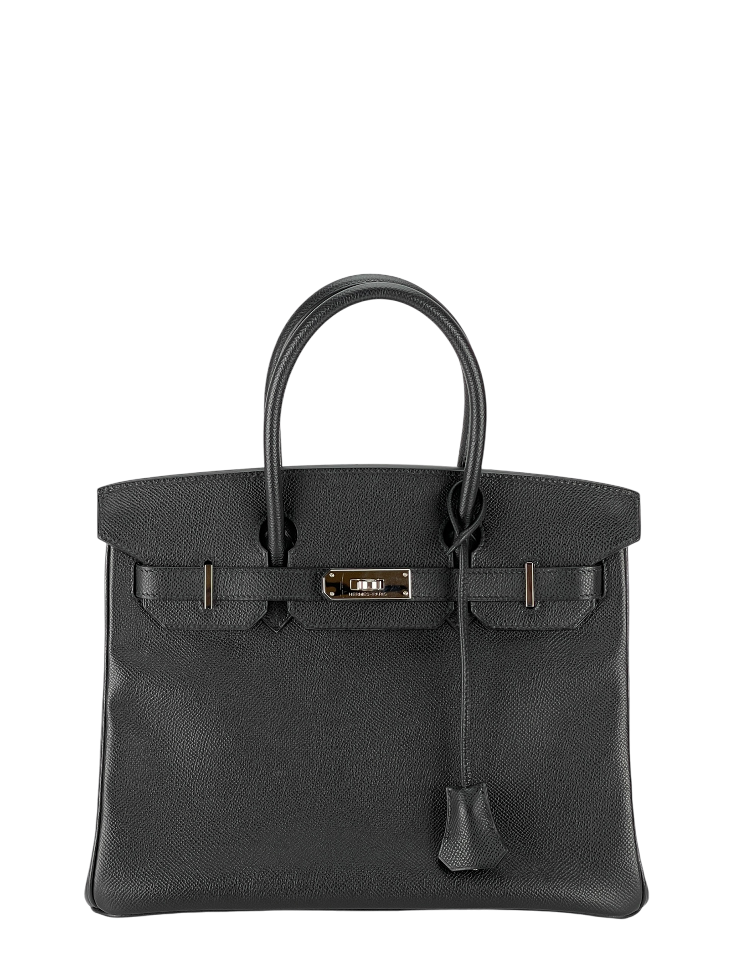HERMES - Birkin 30 Black Epsom Sliver Hardware
