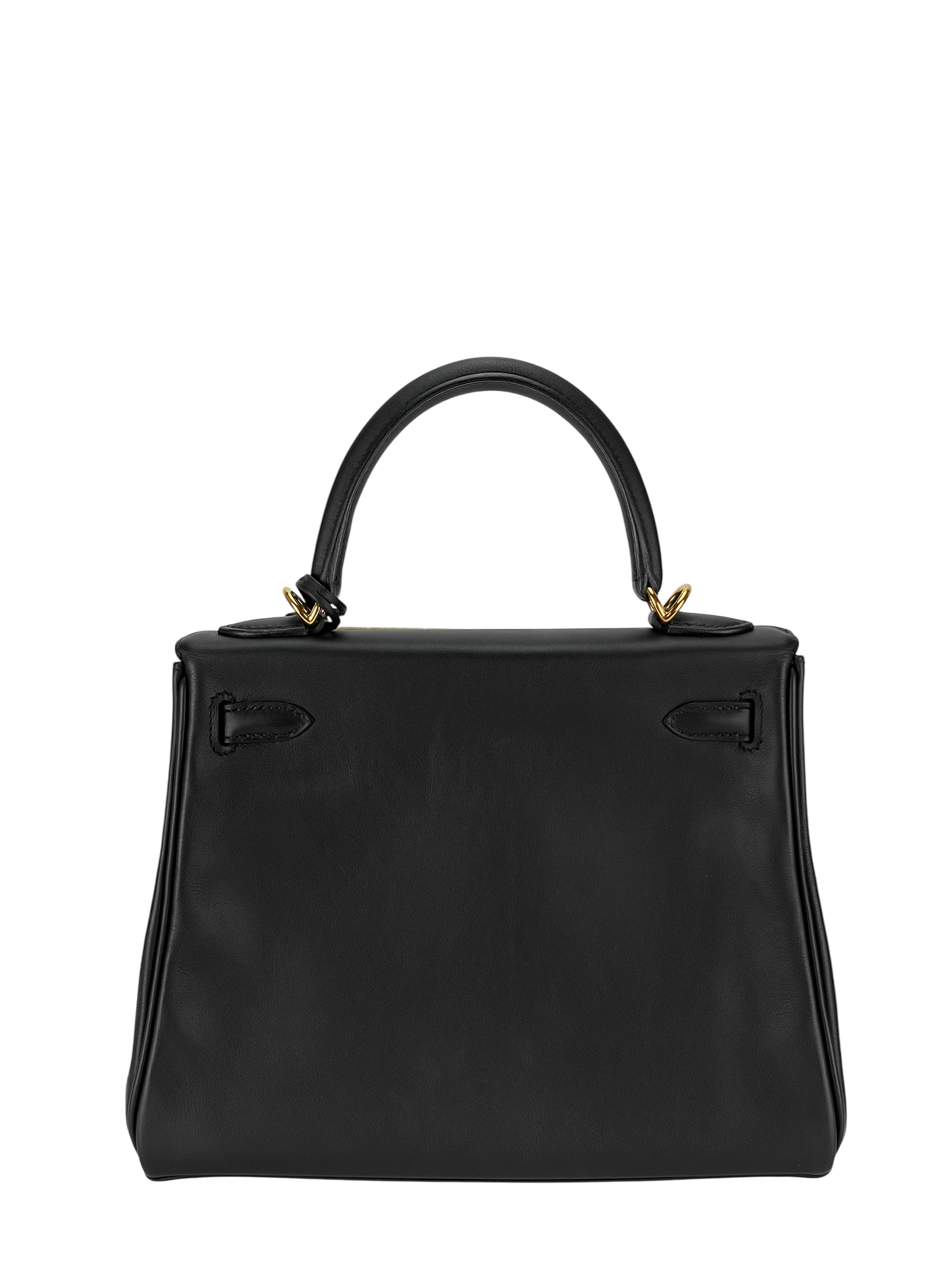 HERMES - Kelly 25 Black Swift Gold Hardware