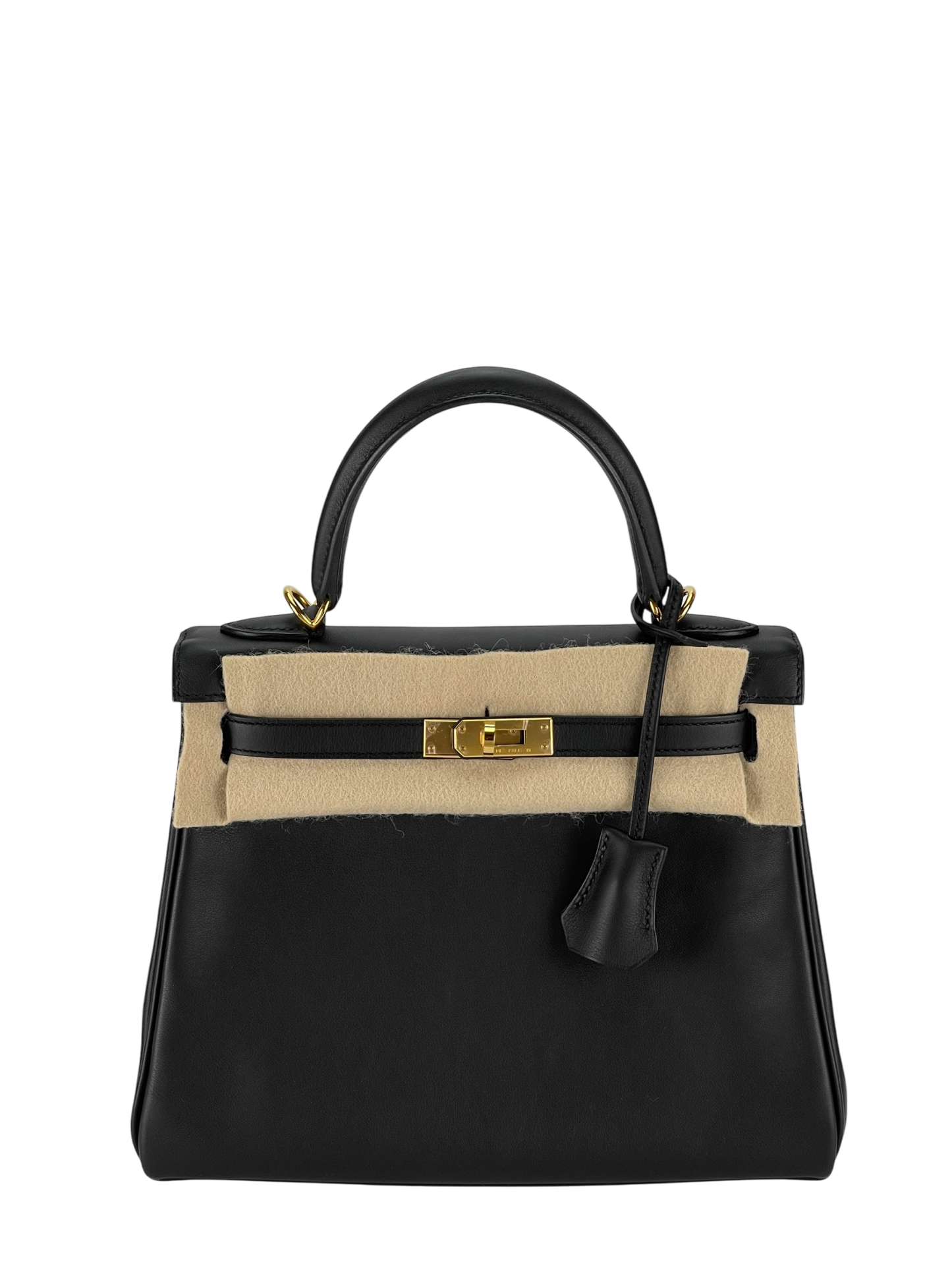 HERMES - Kelly 25 Black Swift Gold Hardware
