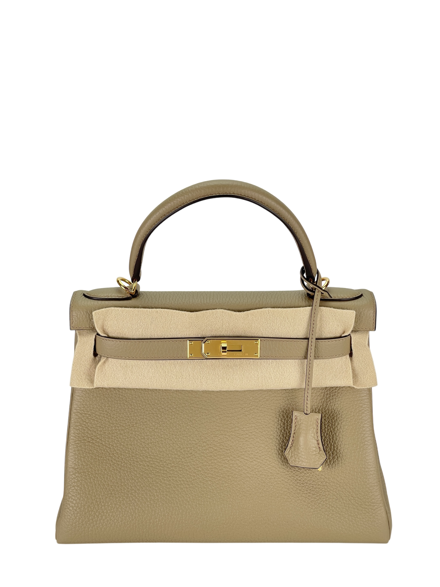 HERMES - Kelly 28 8Q Beige Marfa Gold TC Gold Hardware