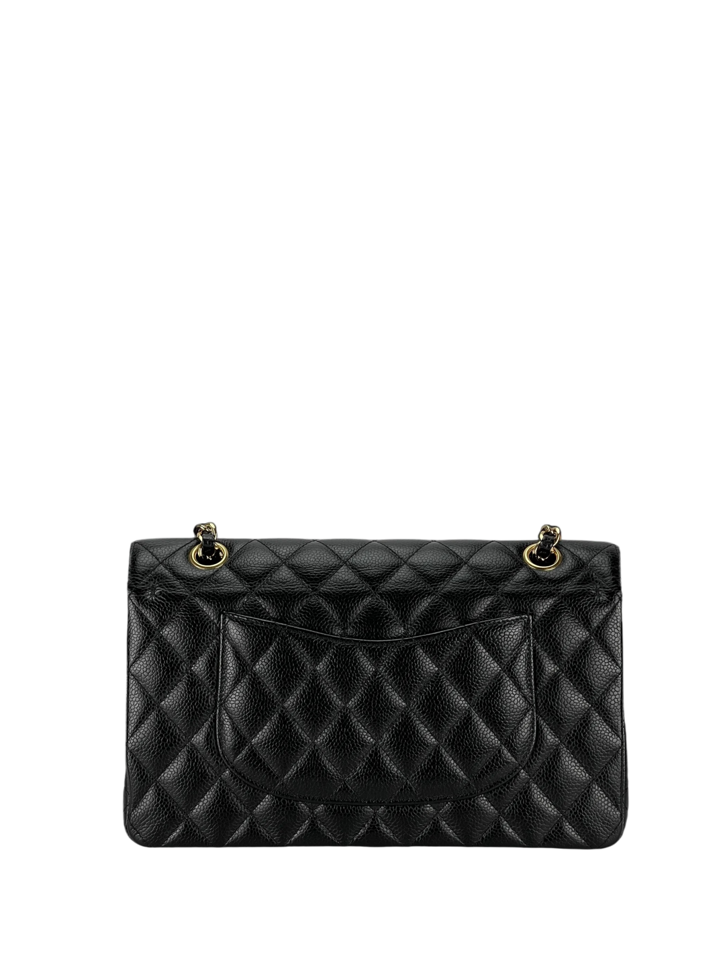 CHANEL - Medium Classic Double Flap Bag Black Caviar Gold Hardware (CF25)