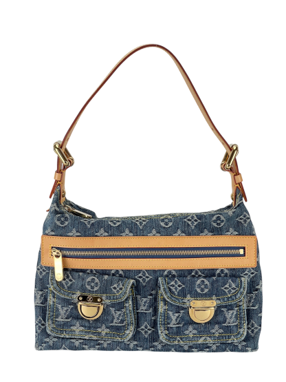 LOUIS VUITTON - Baggy PM Shoulder Bag Blue Monogram Denim