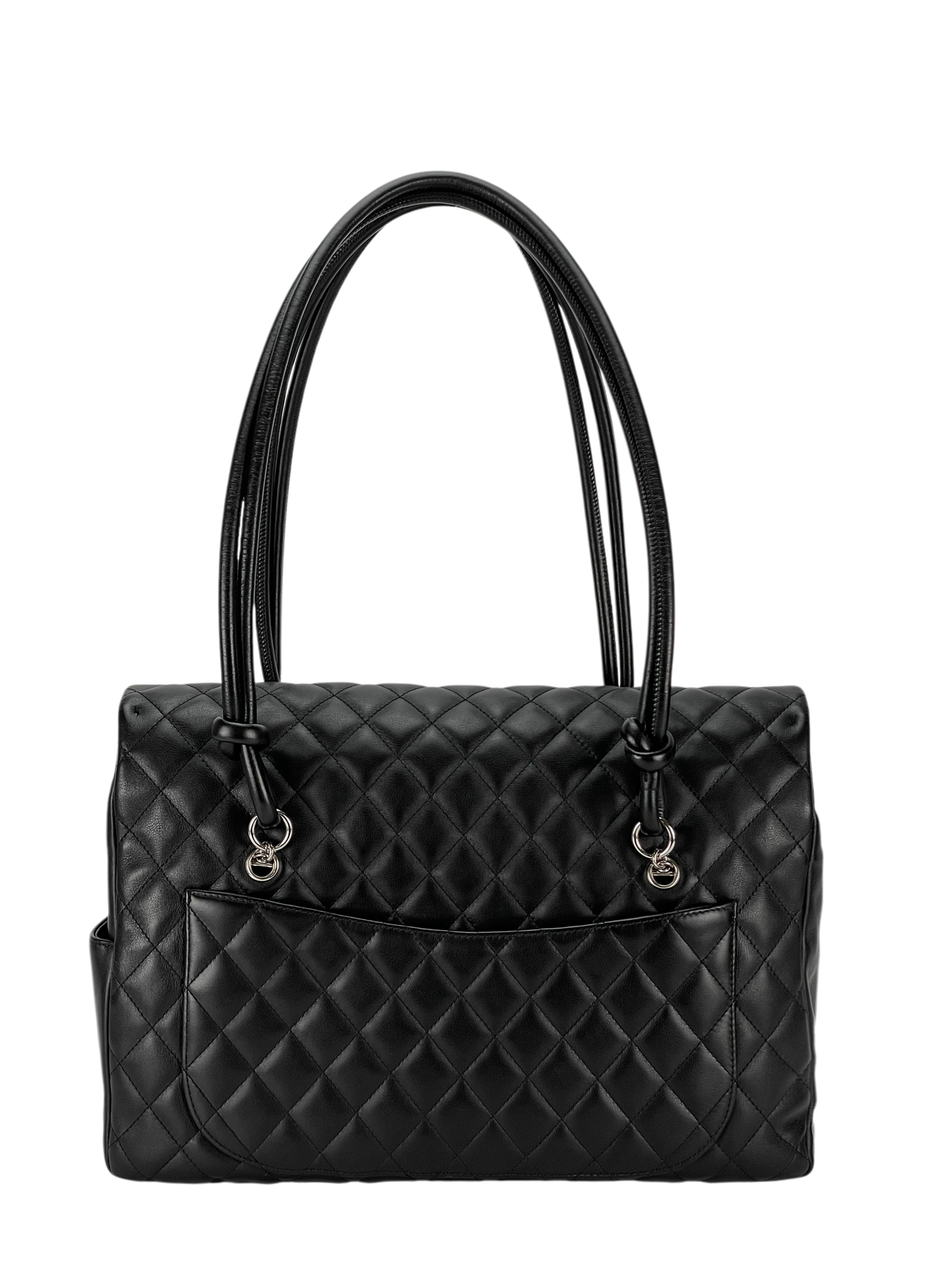 CHANEL - Black Rare Cambon Turnlock Tote Bag