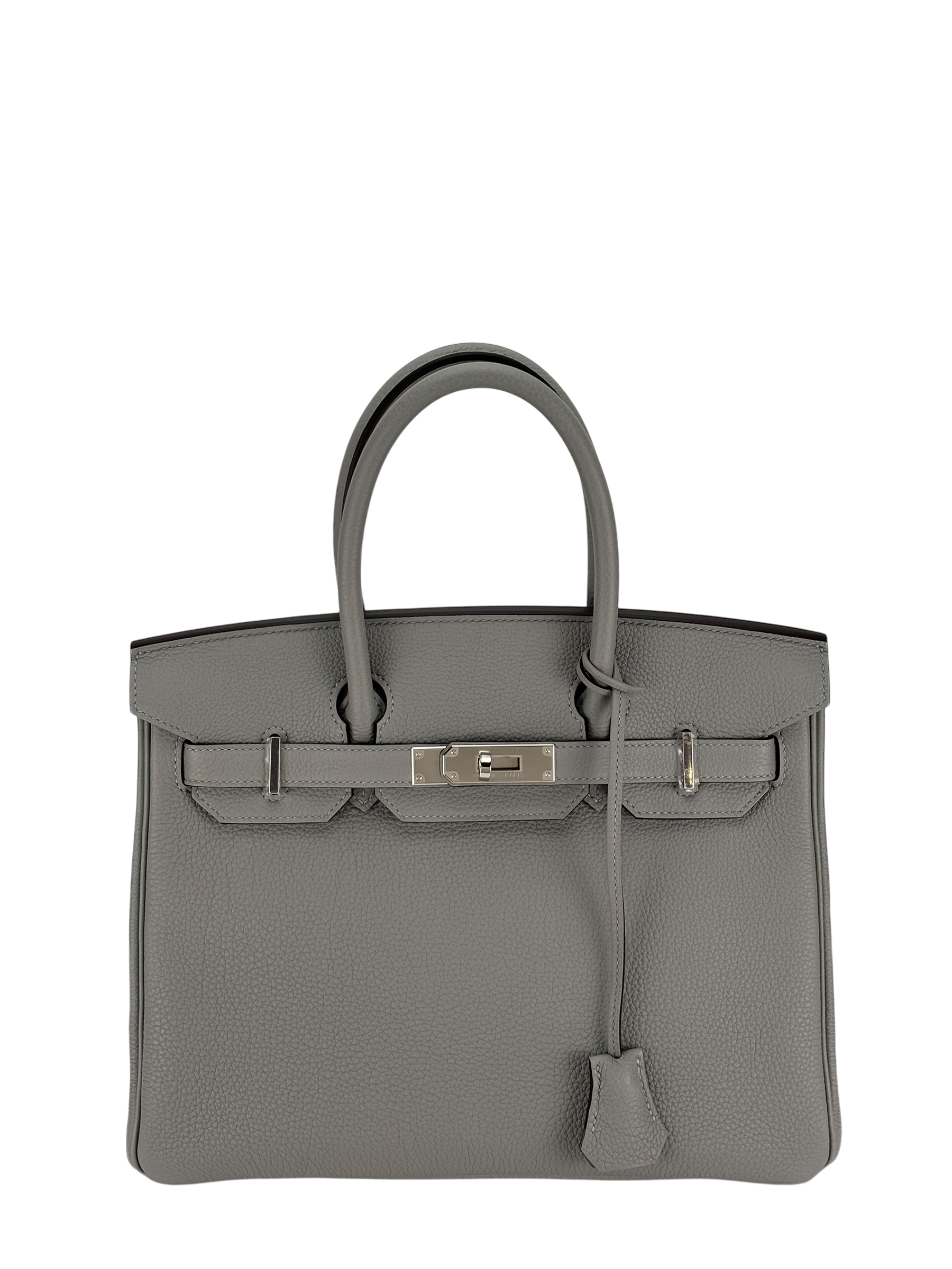 HERMES - Birkin 30 Gris Mouette Togo Palladium Hardware