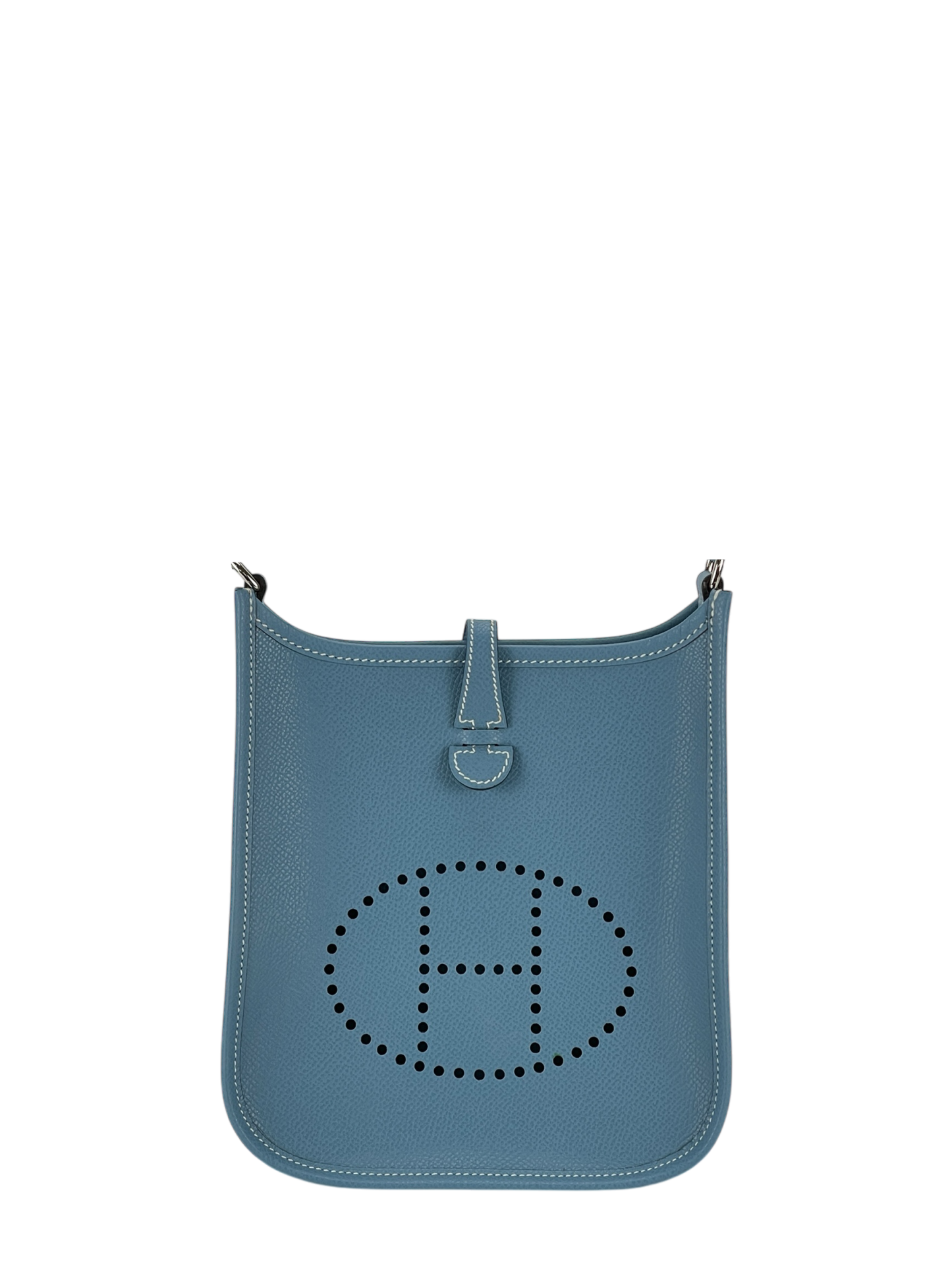 HERMES - Evelyne TPM Evelyne 16 Blue Jean Epsom Palladium Hardware