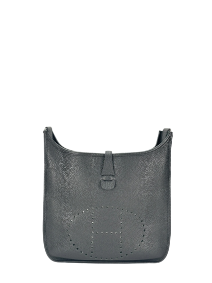 HERMES - Evelyne PM Evelyne 29 Noir Clemence Palladium Hardware