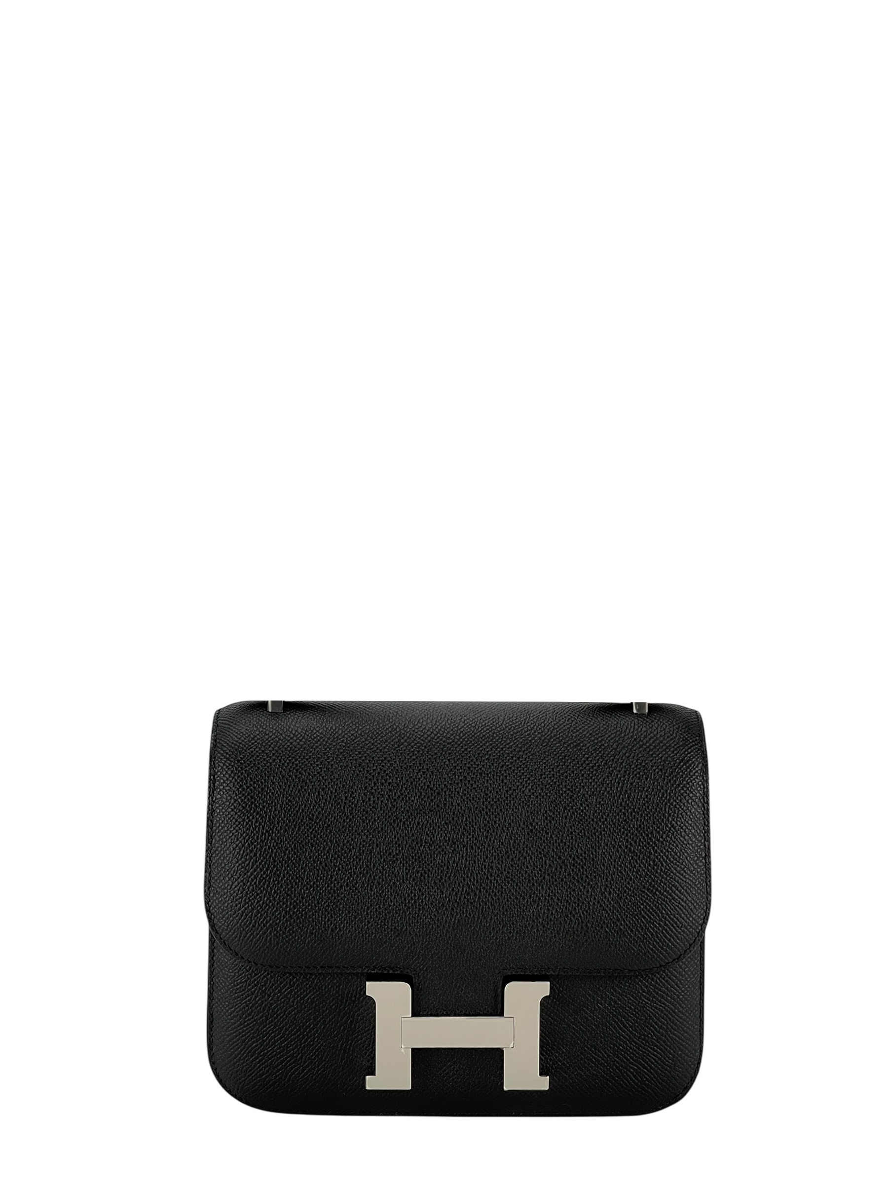 HERMES - Constance Mini 19 Noir89 Epsom Palladium Hardware