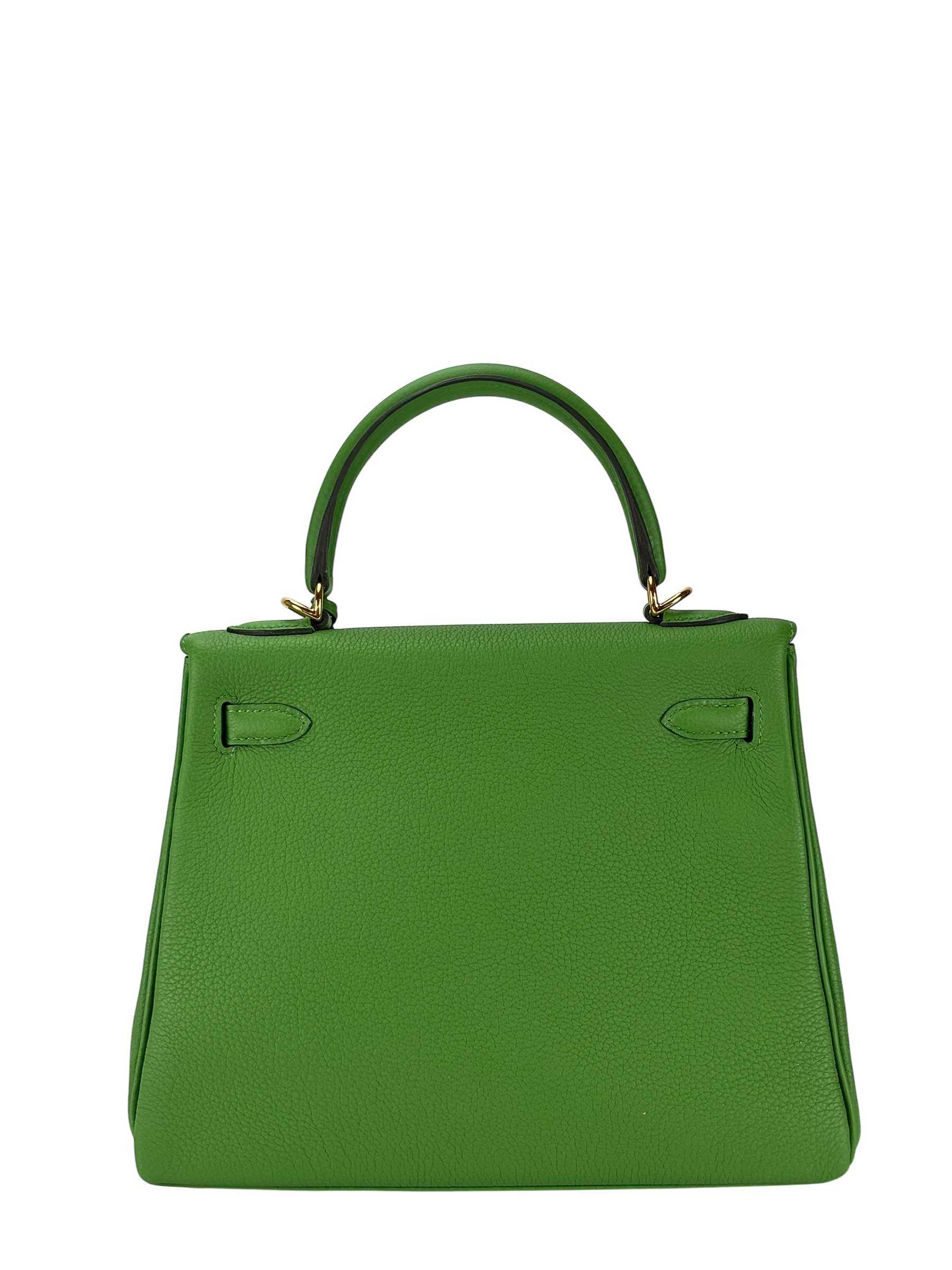 HERMES - Kelly 25 Togo Vert Yucca Gold Hardware