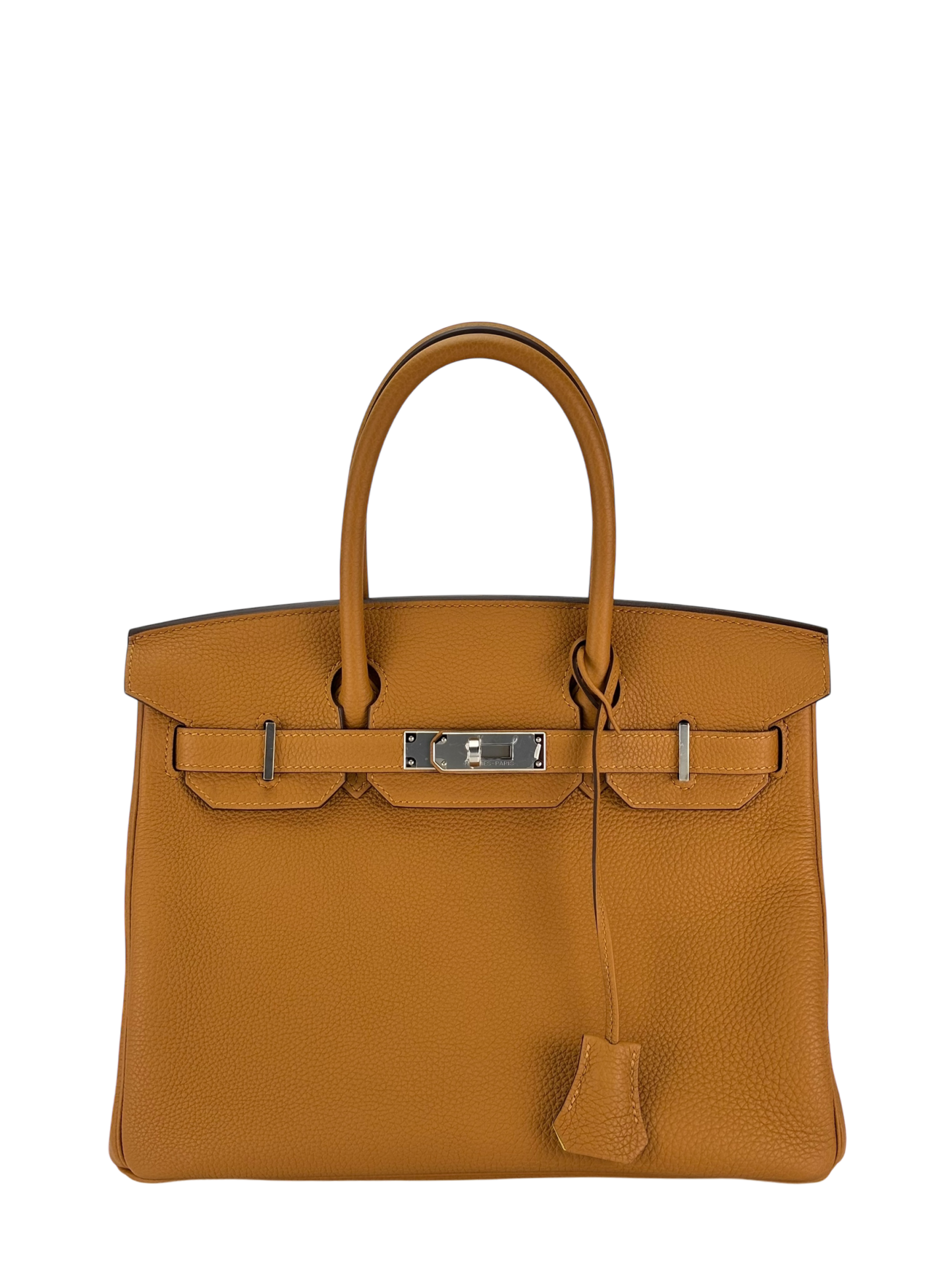 HERMES - Birkin 30 Togo Caramel Leather Silver Hardware