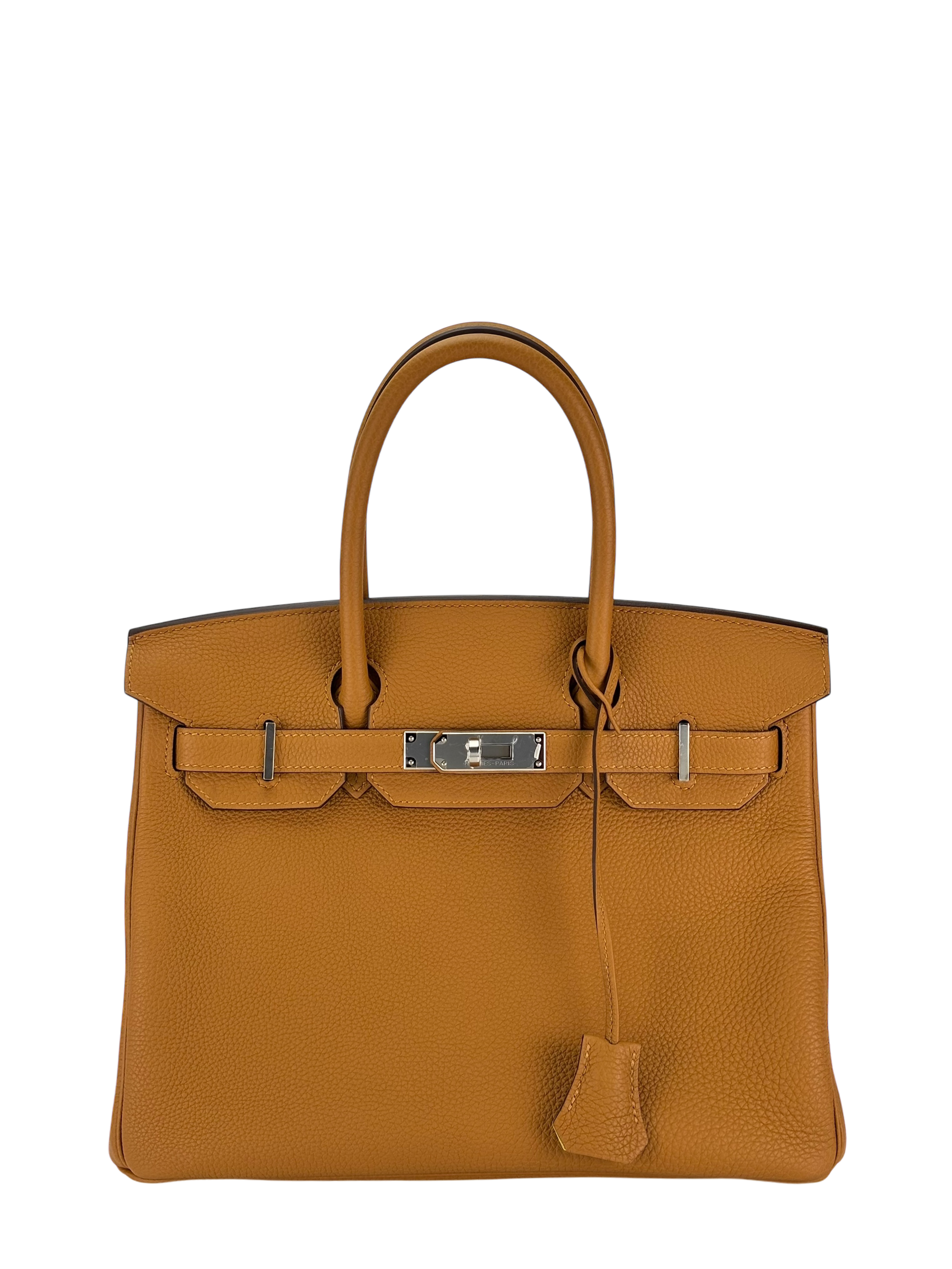 HERMES - Birkin 30 Togo Caramel Leather Silver Hardware