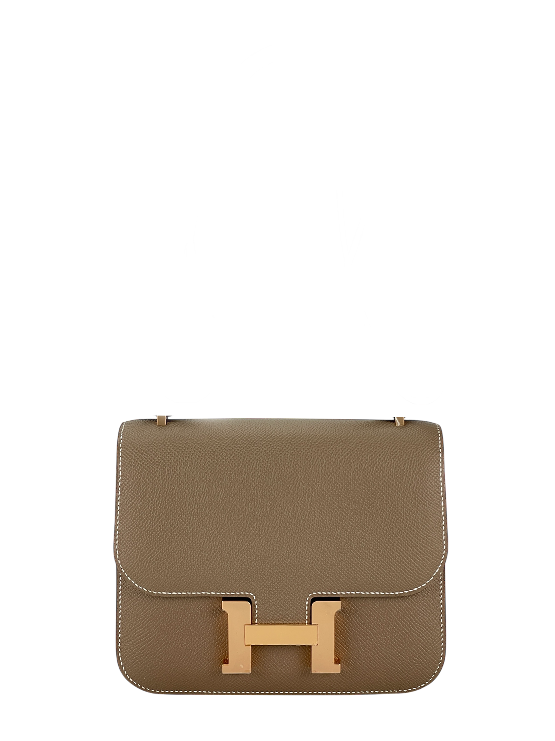 HERMES - Constance 19 Etoupe Epsom Permabrass Gold Hardware