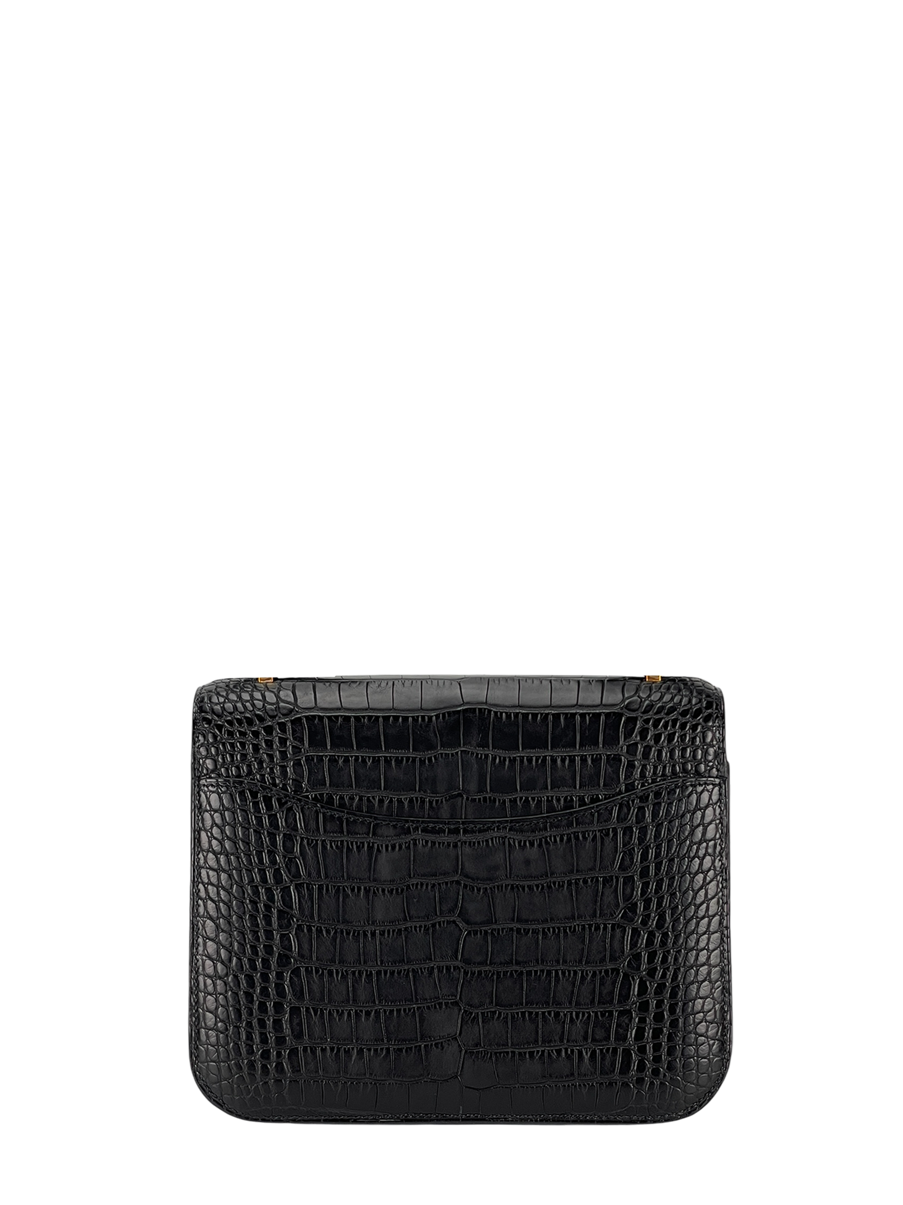 HERMES - Constance 19 Black Crocodile Permabrass Gold Hardware