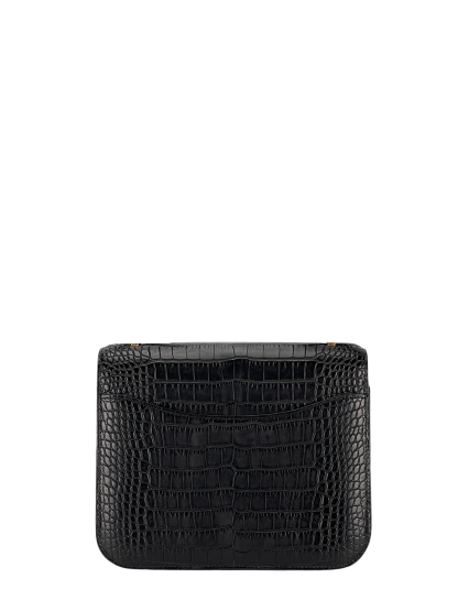 HERMES - Constance 19 Black Crocodile Permabrass Gold Hardware