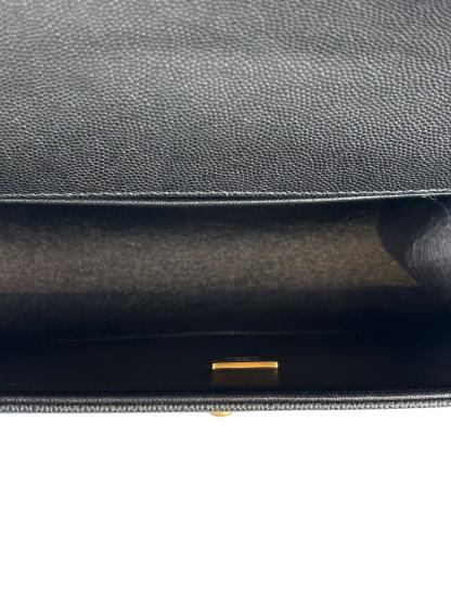 CHANEL - Medium Boy Flap Bag Black Caviar Gold Hardware