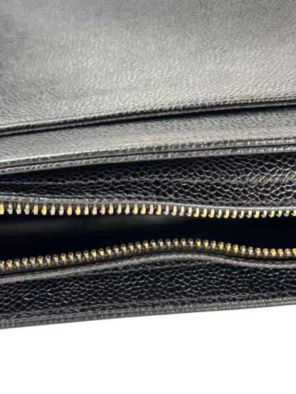 CHANEL - Black Caviar Triple CC Shoulder Tote Bag