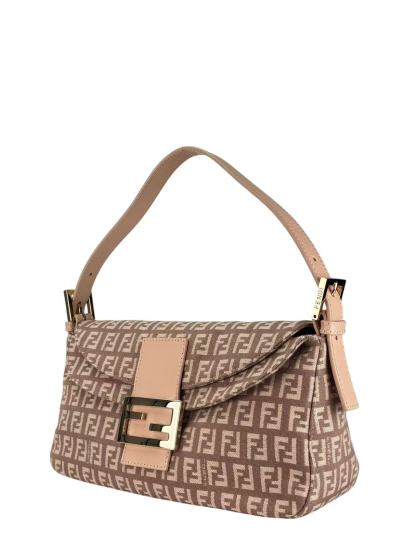FENDI - Pink Zucchino Mamma Baguette Shoulder Bag