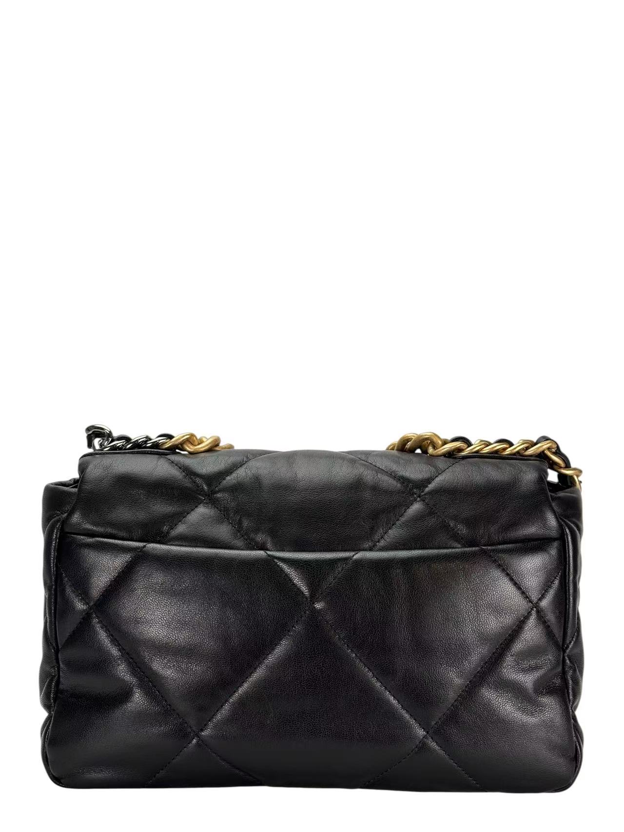 CHANEL - Medium 19 Bag Black Lambskin Handbag