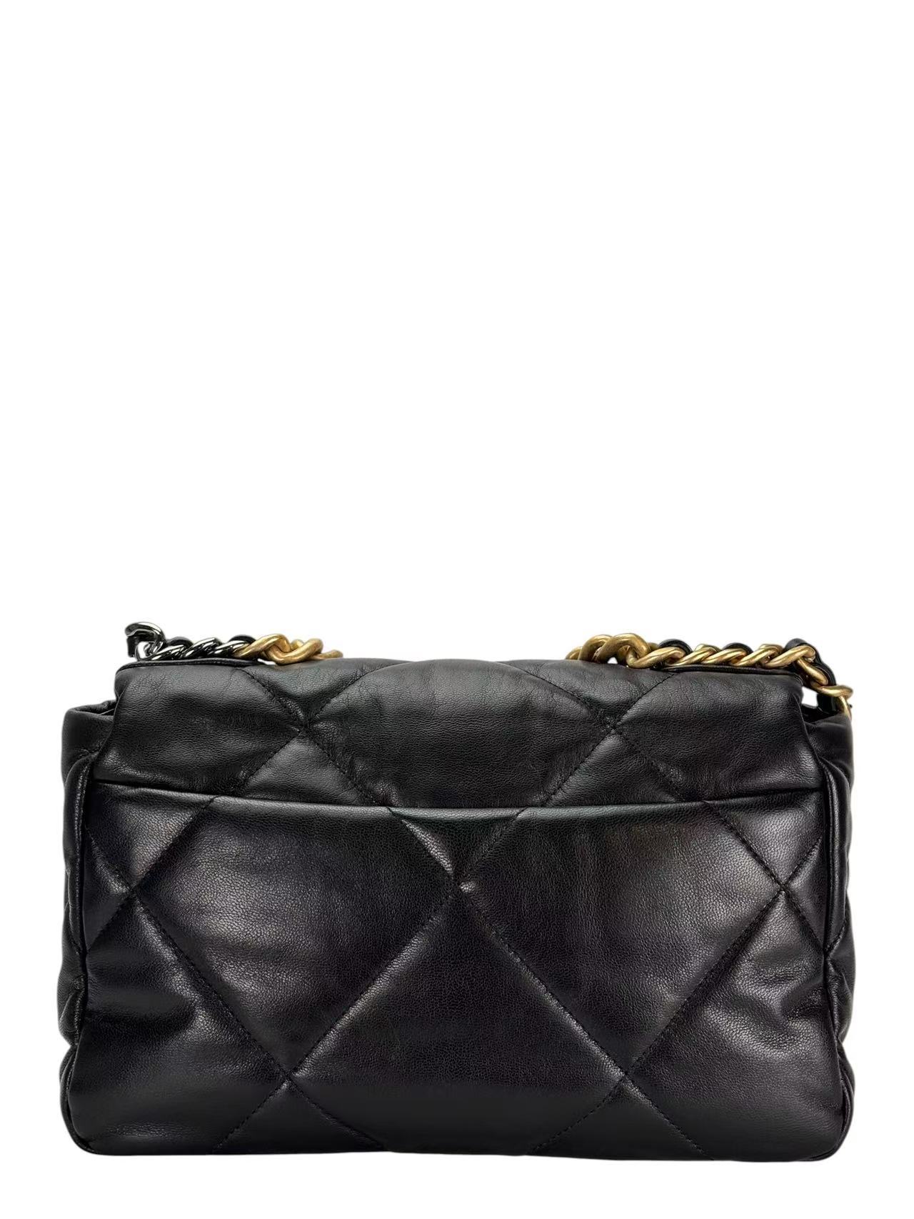 CHANEL - Medium 19 Bag Black Lambskin Handbag