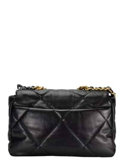 CHANEL - Medium 19 Bag Black Lambskin Handbag