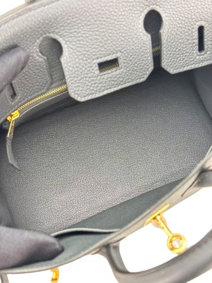 HERMES - Birkin 25  Gris Misty  Togo Gold Hardware
