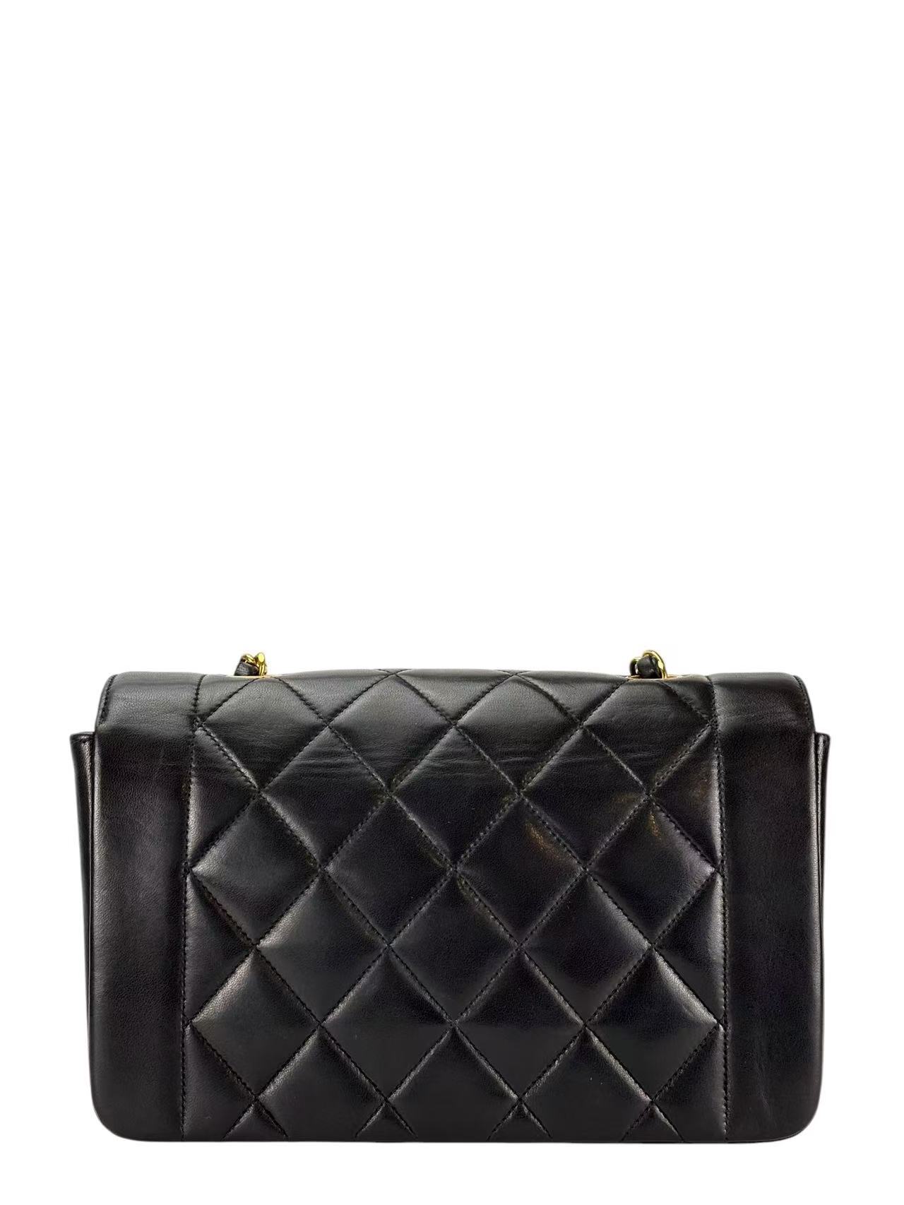 CHANEL - Black Lambskin Small Diana 22 Shoulder Bag – Camellia
