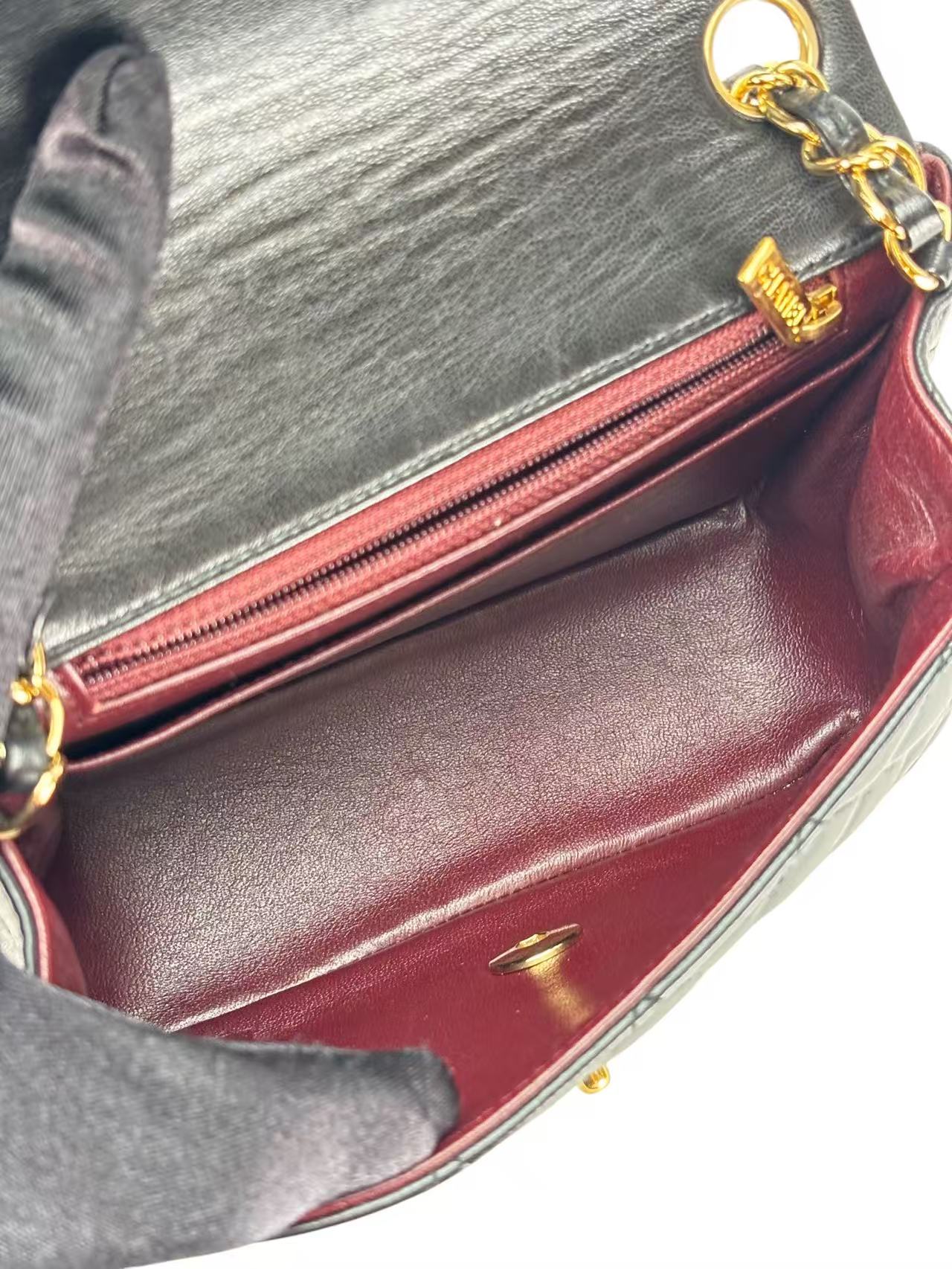 CHANEL - Black Lambskin Square 17 Shoulder Bag