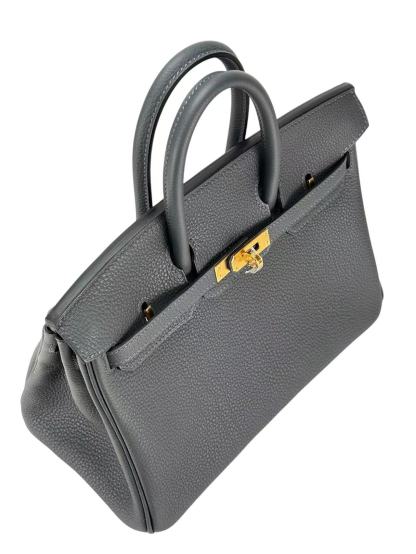 HERMES - Birkin 25  Gris Misty  Togo Gold Hardware