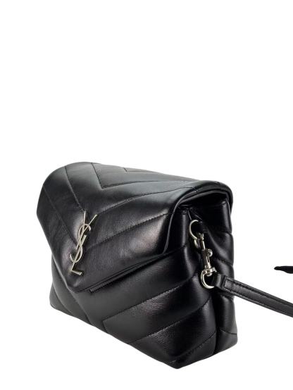 SAINT LAURENT - Black Calfskin Loulou Toy Shoulder Bag 