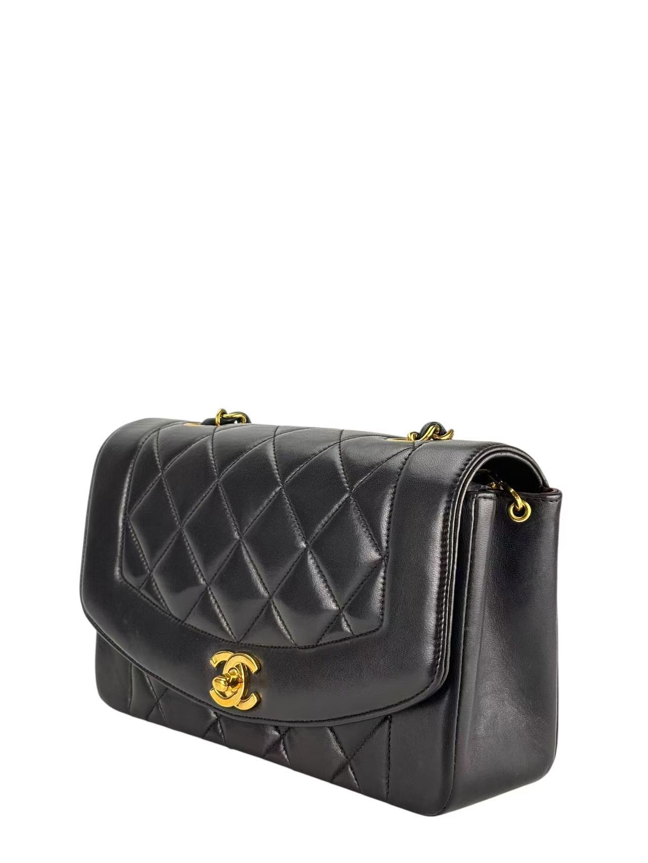 CHANEL - Black Lambskin Small Diana 22 Shoulder Bag