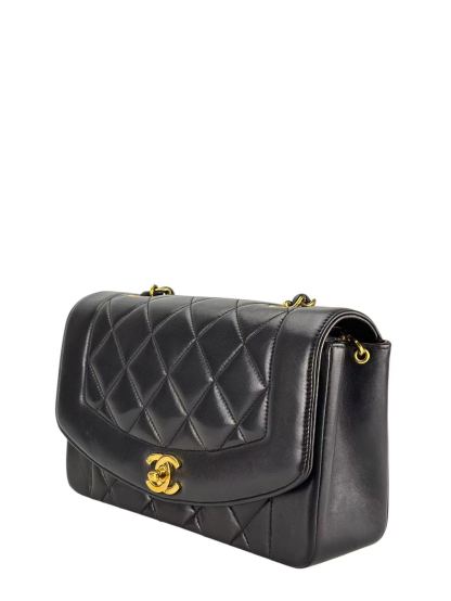 CHANEL - Black Lambskin Small Diana 22 Shoulder Bag