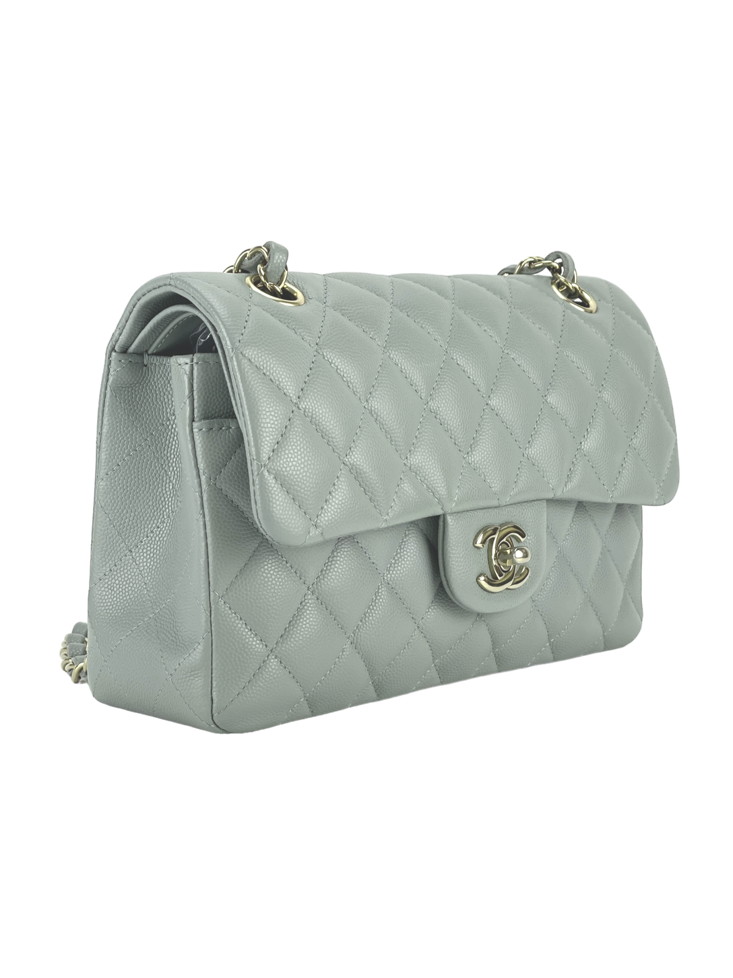 CHANEL - Light Grey Caviar CF23 Shoulder Bag