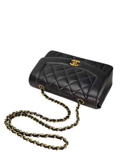 CHANEL - Black Lambskin Small Diana 22 Shoulder Bag