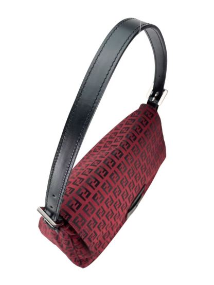 FENDI - Zucchino Medium Mamma Baguette Shoulder Bag Red