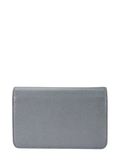 CHANEL - Blue Caviar Wallet On Chain Sliver-Tone Metal (WOC)