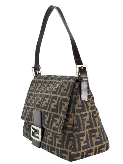 FENDI - Zucca Medium Mamma Baguette Bag Sliver Hardware