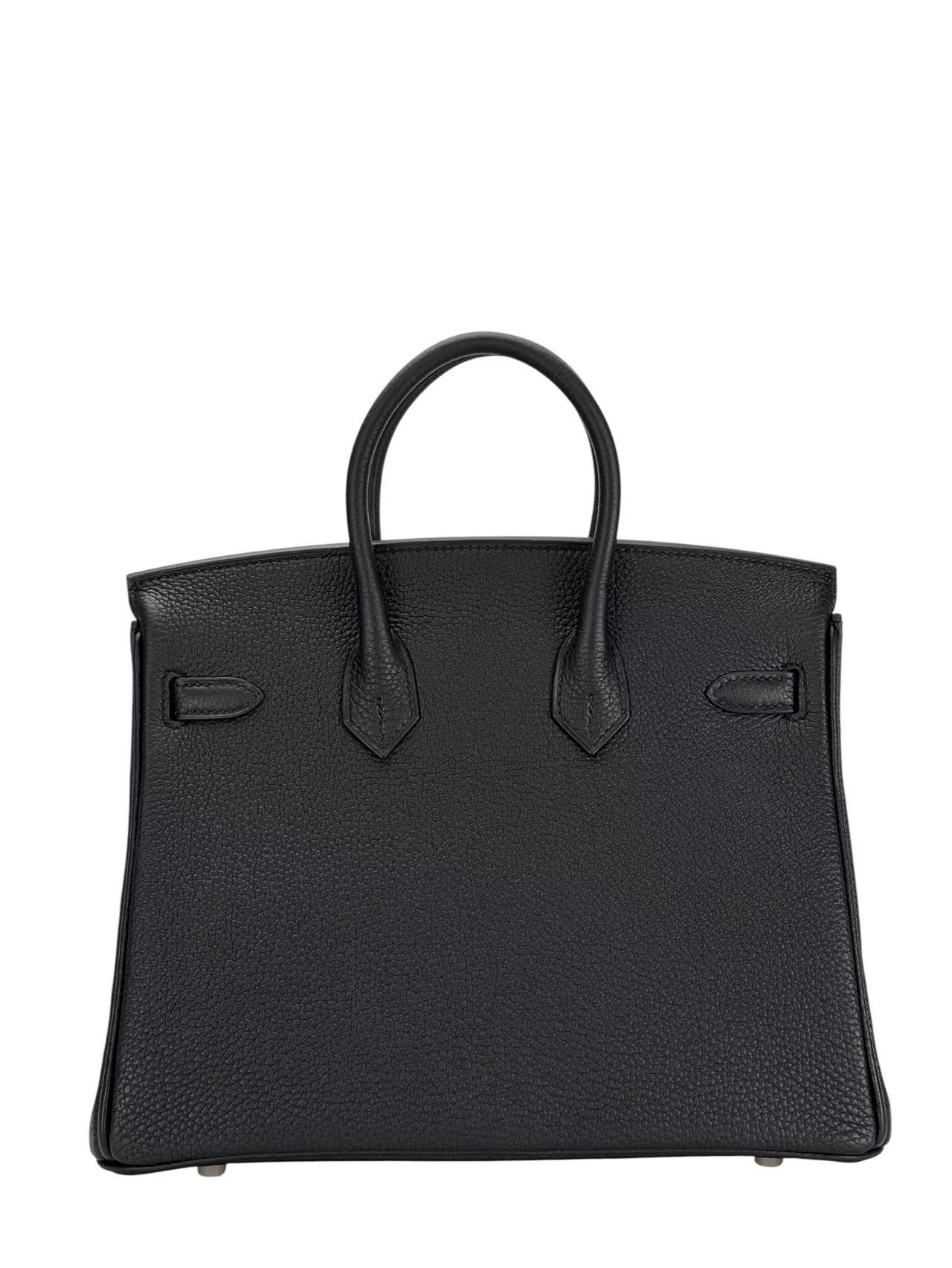 HERMES - Birkin 25 Noir 89 Togo Palladium Hardware