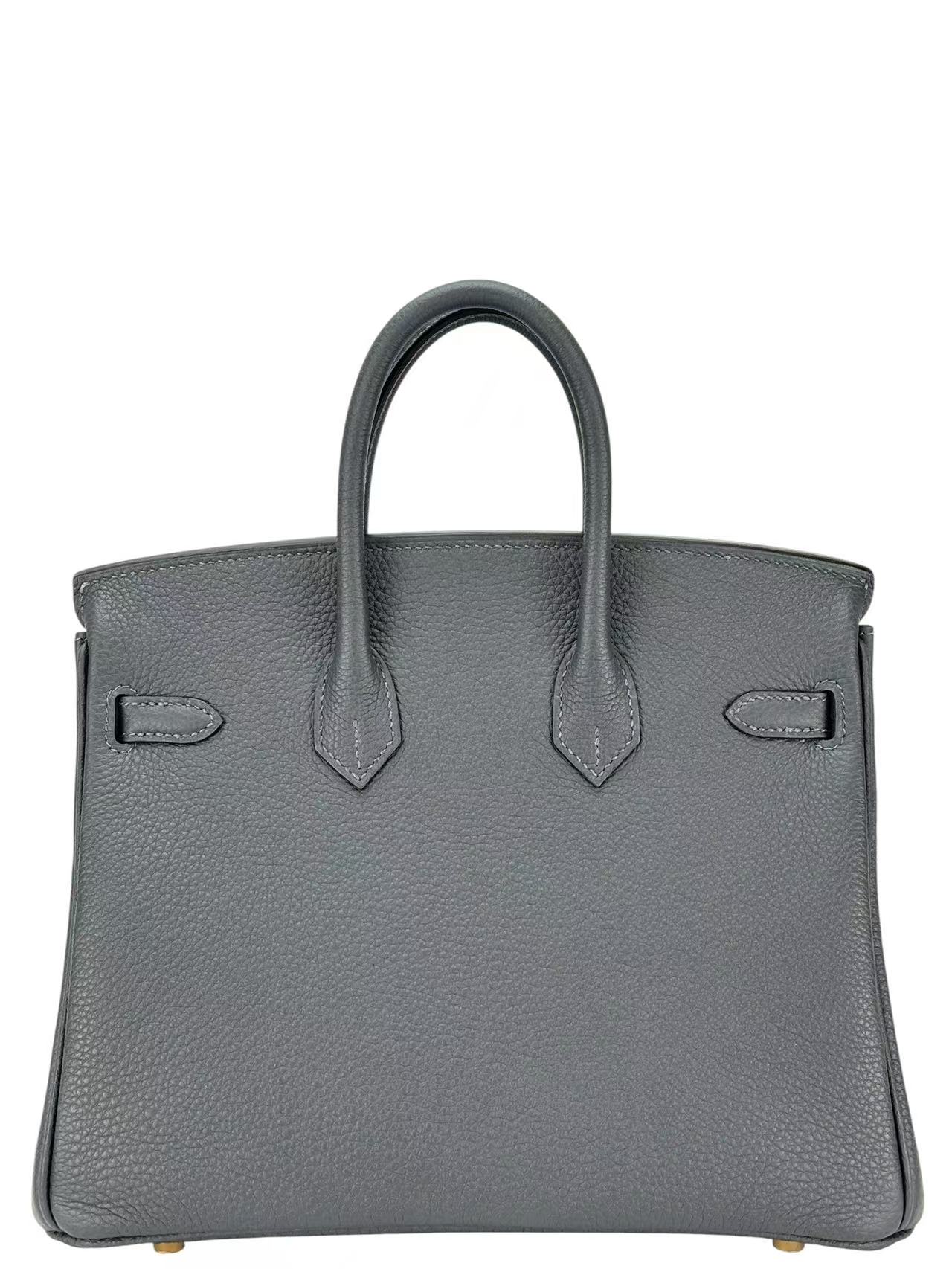 HERMES - Birkin 25  Gris Misty  Togo Gold Hardware