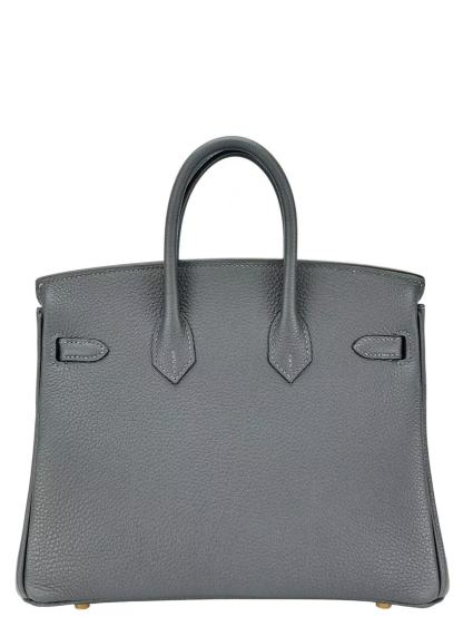 HERMES - Birkin 25  Gris Misty  Togo Gold Hardware