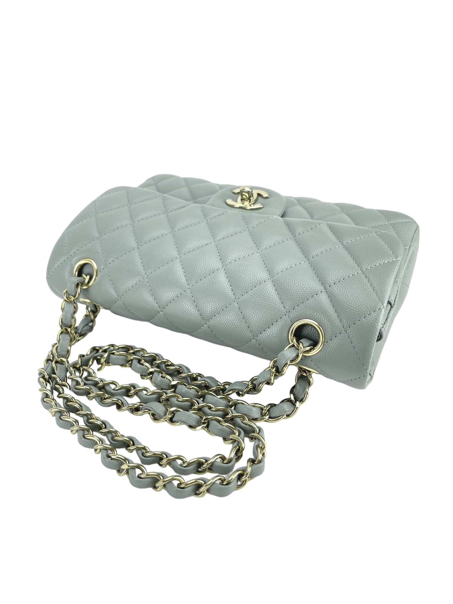 CHANEL - Light Grey Caviar CF23 Shoulder Bag