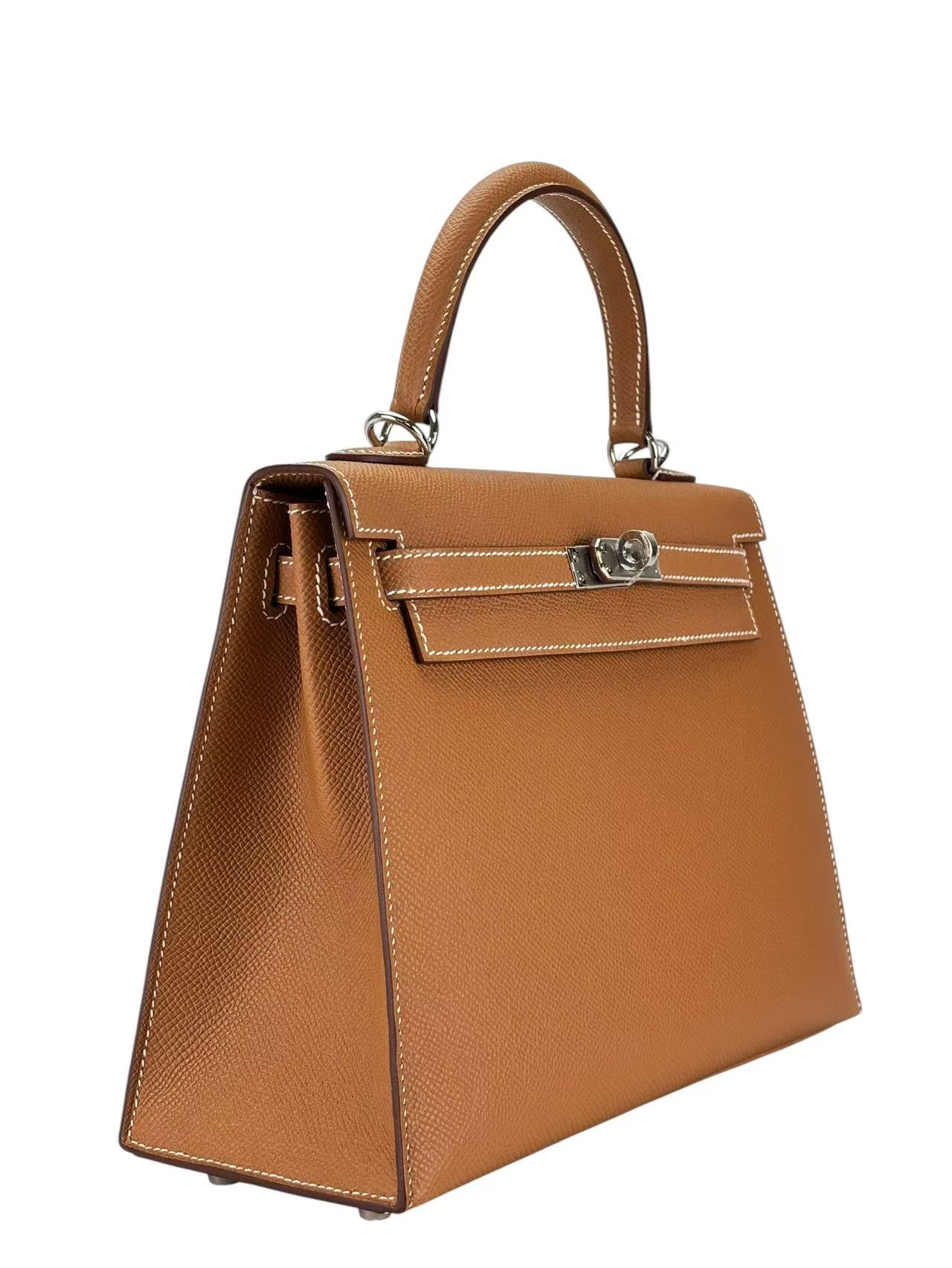 HERMES - Kelly 25 Gold Epsom Palladium Hardware