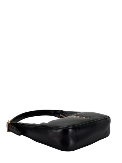 SAINT LAURENT - Black Lambskin Calypso YSL Hobo Bag