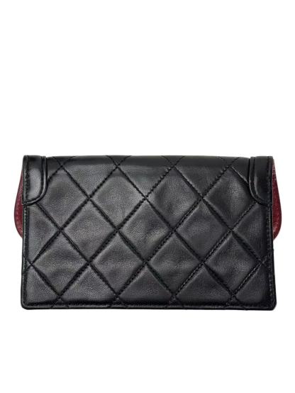 CHANEL - Flap Single Chain Bag Black Lambskin Gold Hardware