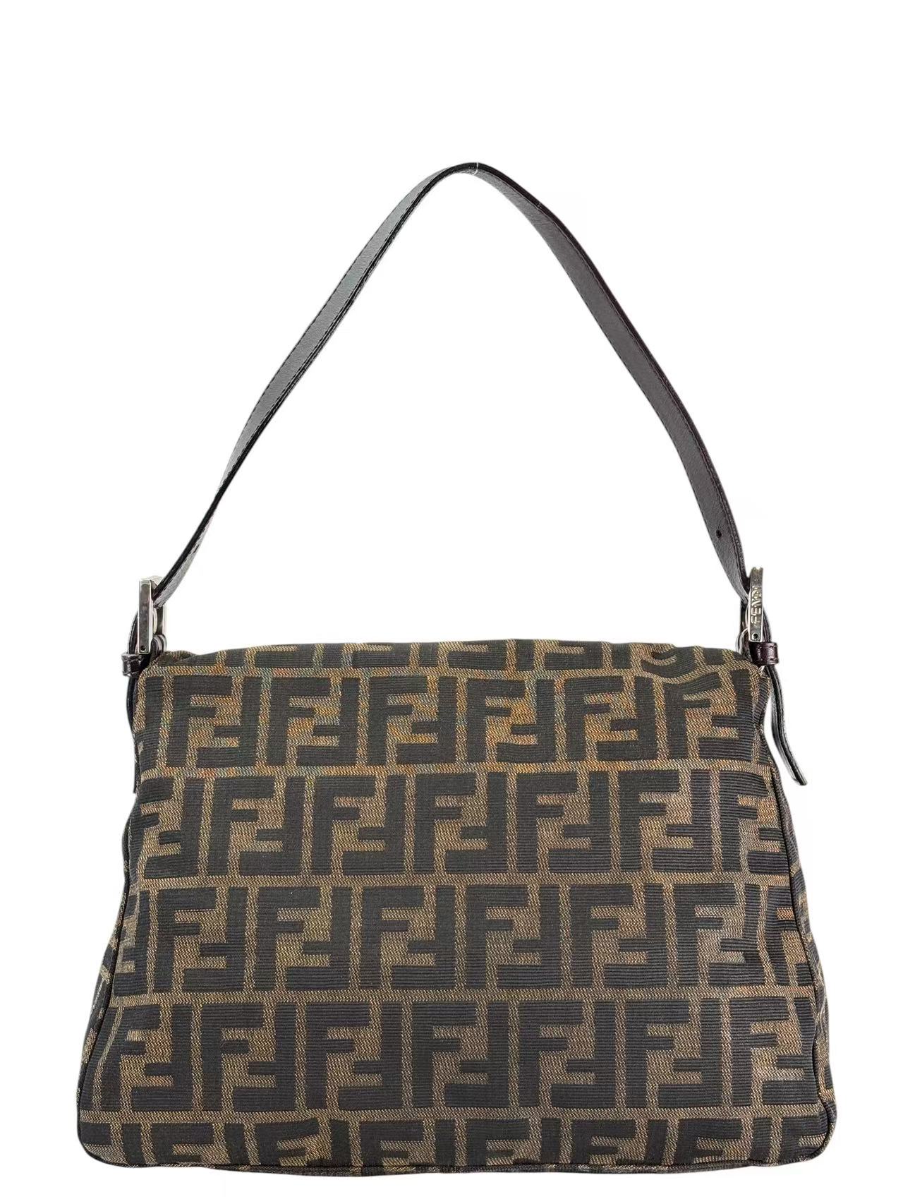 FENDI - Zucca Medium Mamma Baguette Bag Sliver Hardware